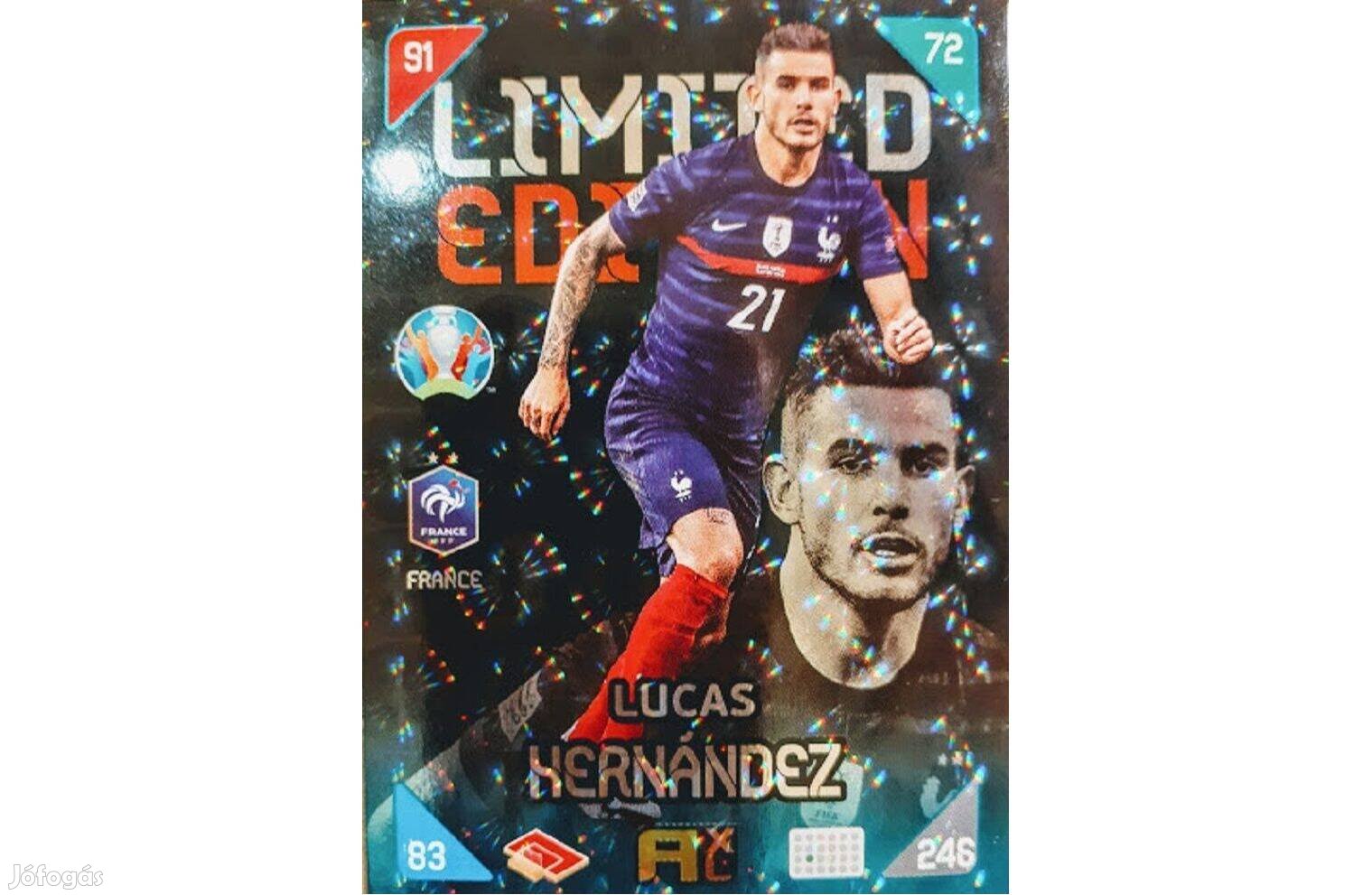 Lucas Hernandez (Franciaország) Limited focis kártya Kick off 2021