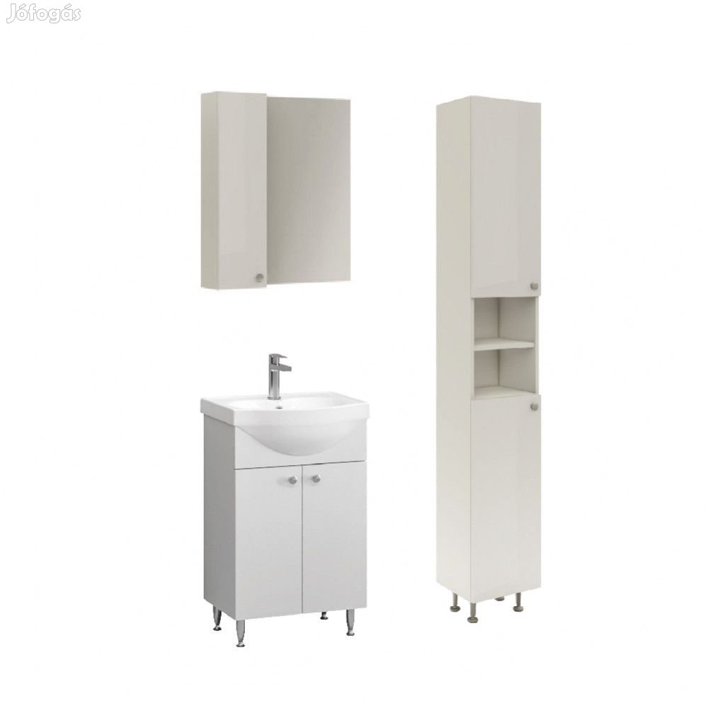Lucia Magas szekrény, ikeany alsószekrény mosdóval és tükrös szekrénn