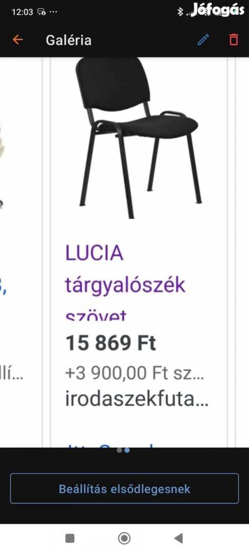 Lucia fém vázas szék