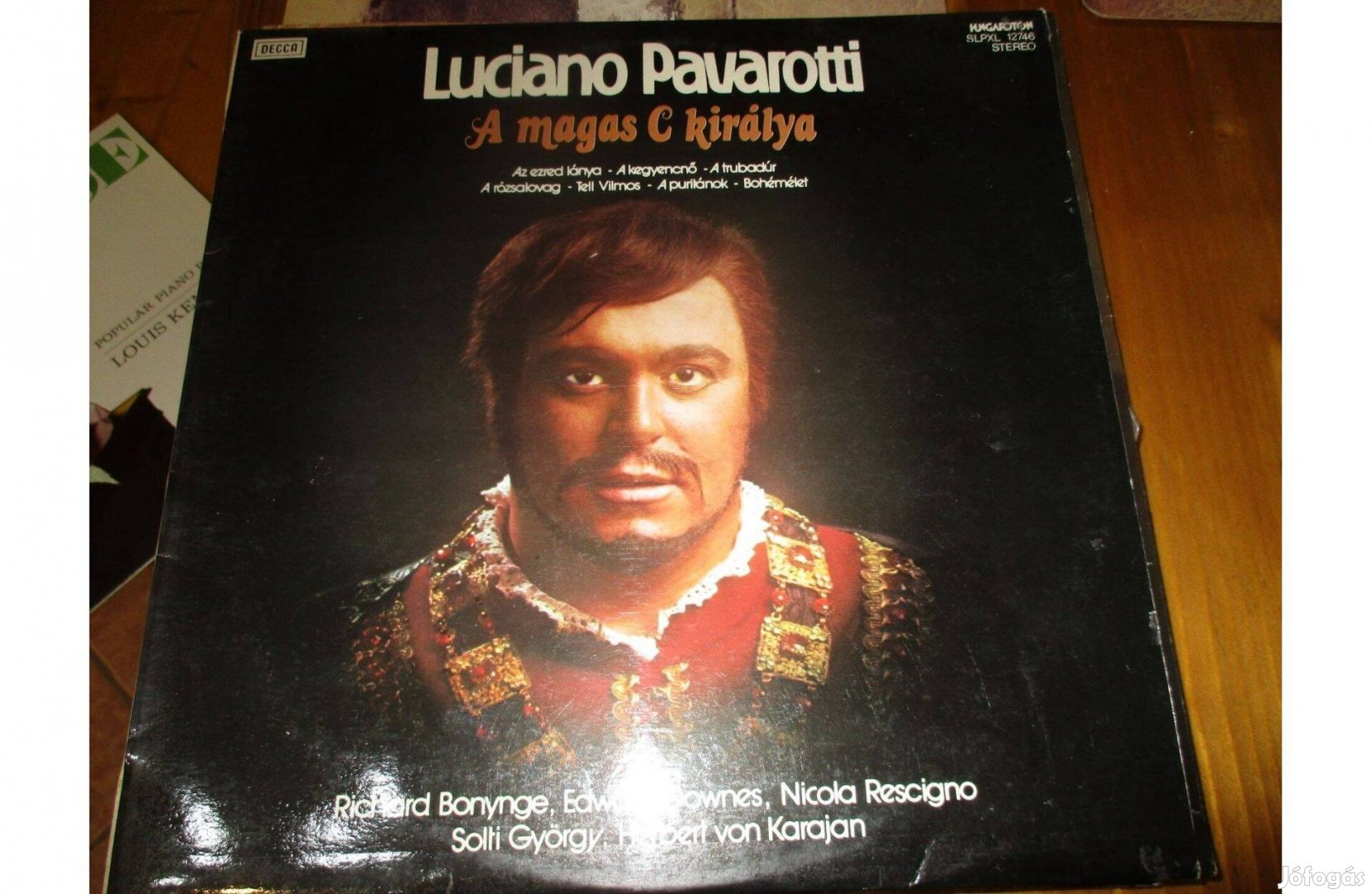 Luciano Pavarotti bakelit hanglemez eladó