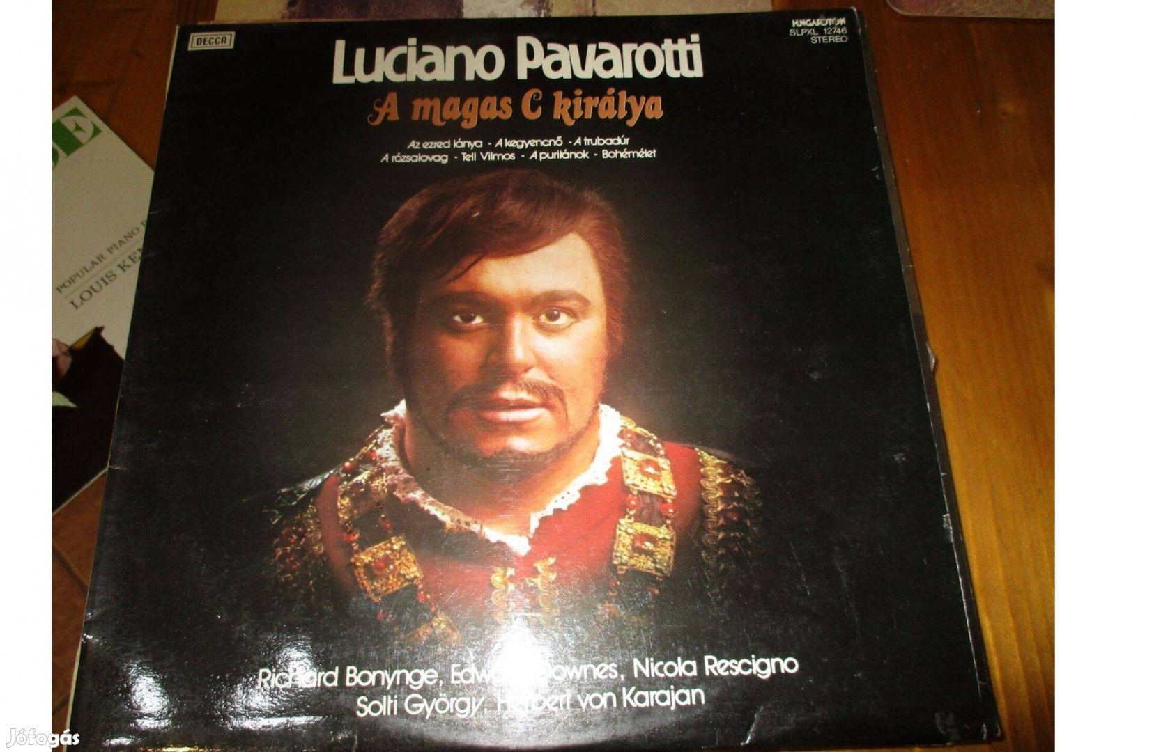 Luciano Pavarotti bakelit hanglemez eladó