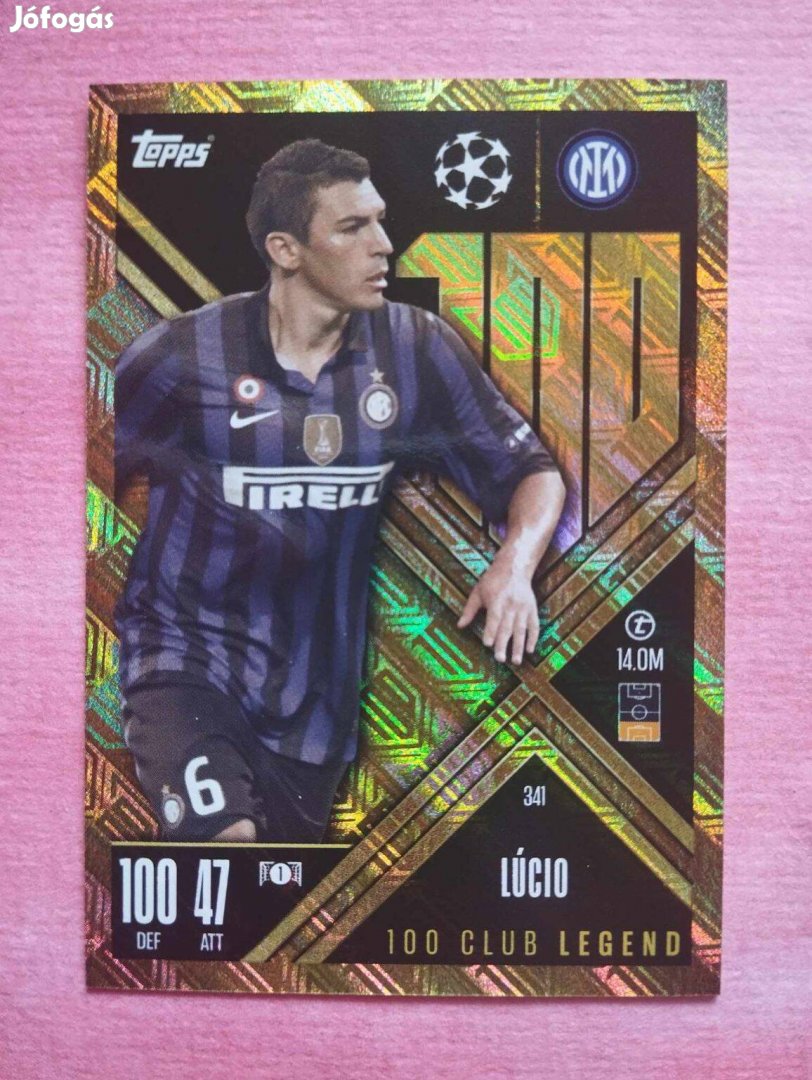 Lucio (Internazionale) 100 Club Legends BL 2025 Extra focis kártya