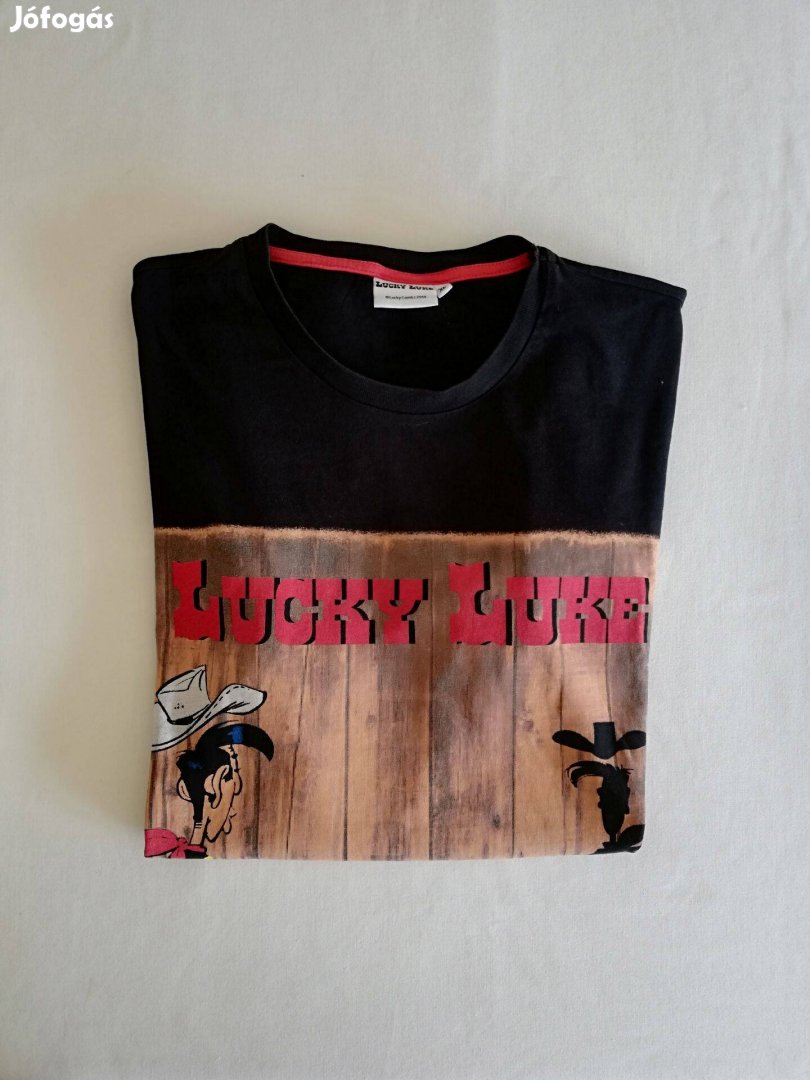 Lucky Luke férfi rövid ujjú póló XL-es