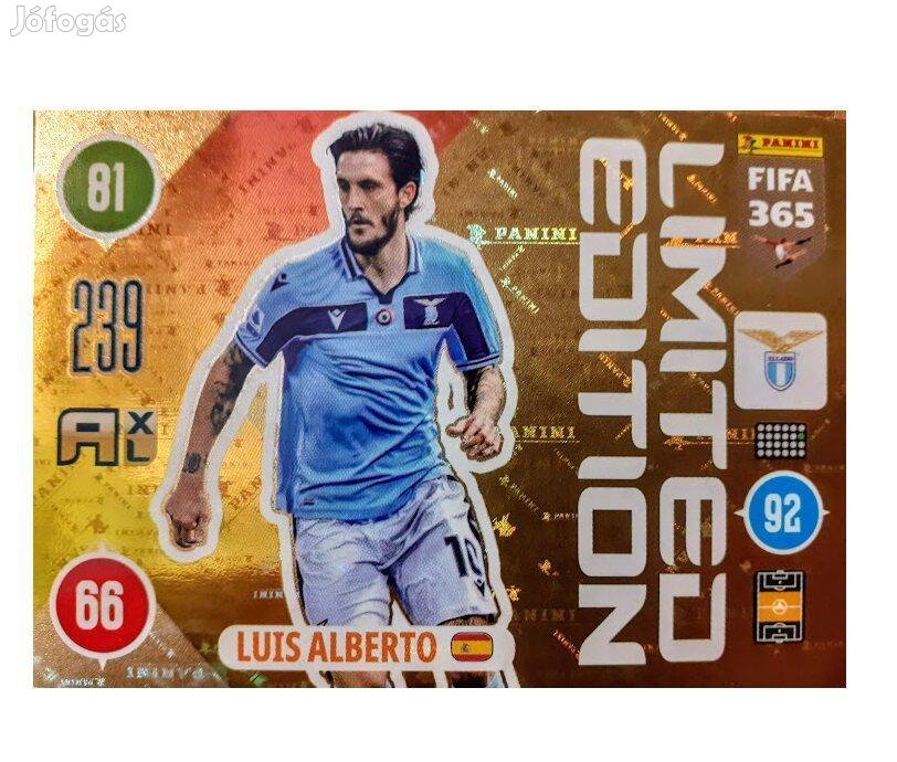 Luis Alberto Lazio Limited Edition focis kártya Panini FIFA 2021