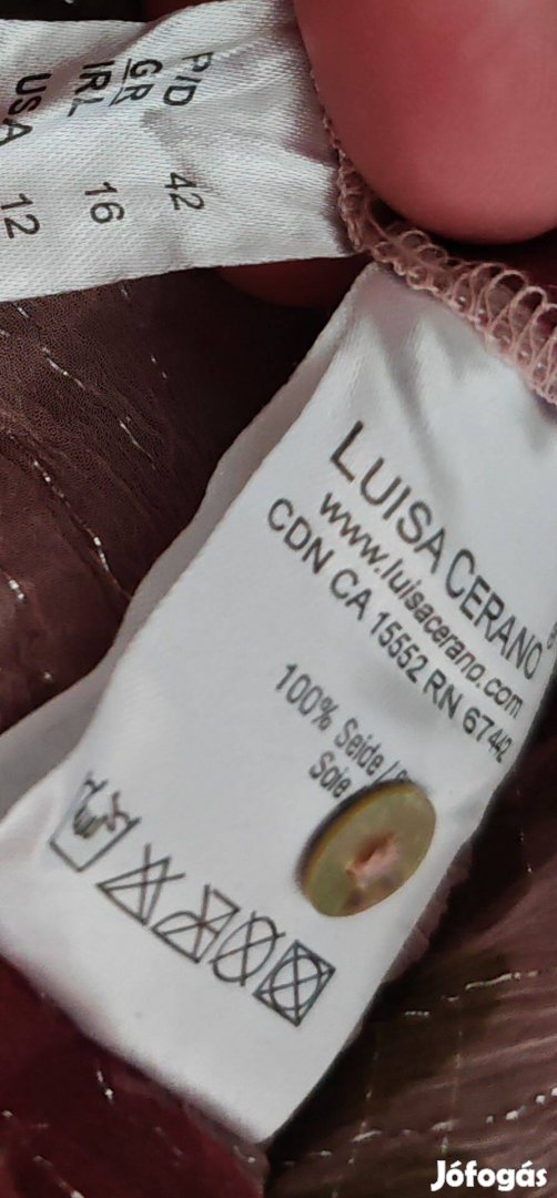Luisa Cerano luxus selyem női blúz