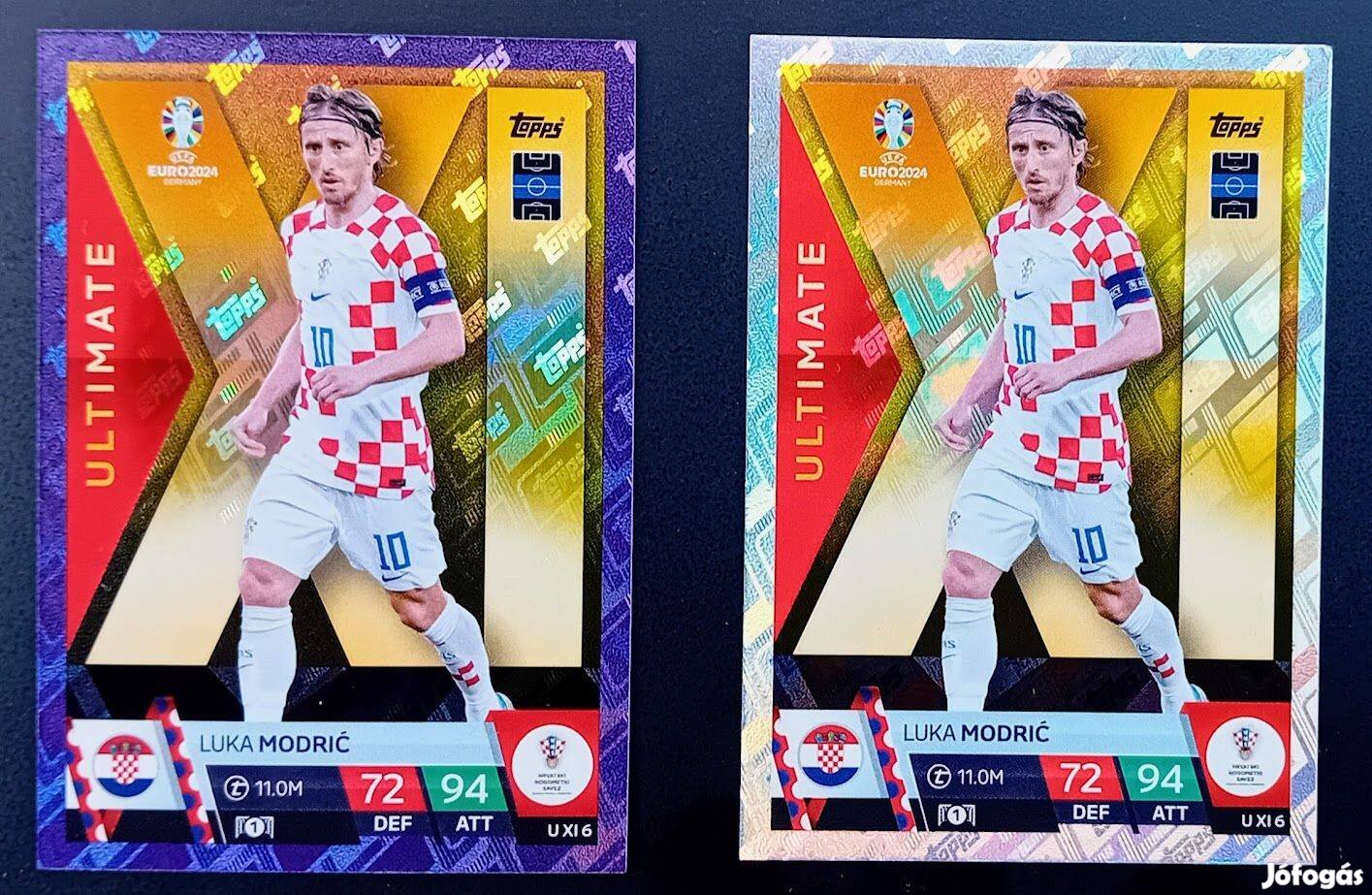 Luka Modric Horvátország Ultimate XI + Purple Sapphire focis kártya