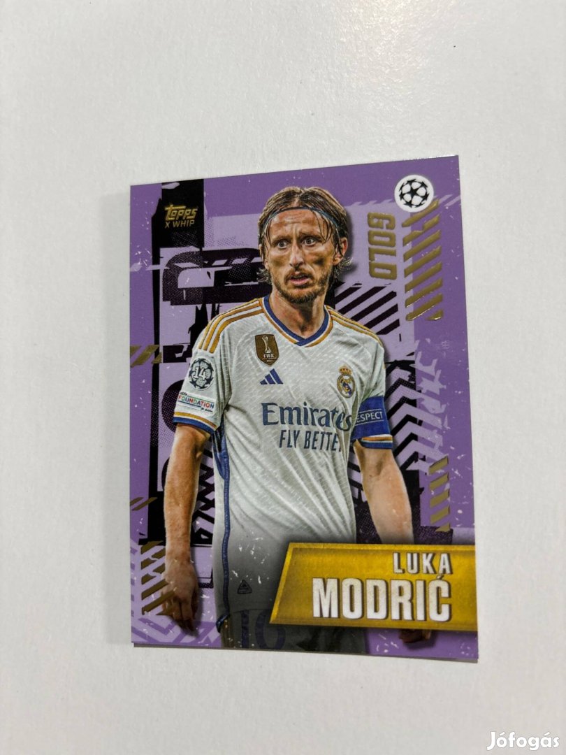 Luka Modric Topps Gold Prémium focis kártya Real Madrid