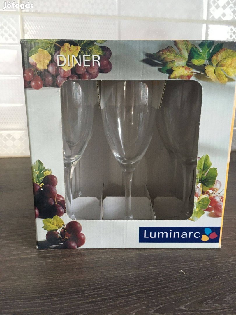 Luminarc 6db talpaspohár boros, pezsgős