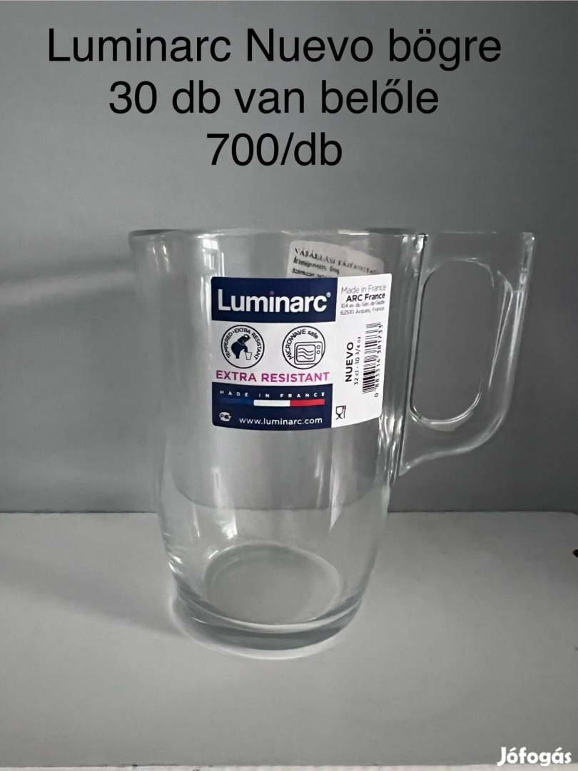 Luminarc füles üvegpohár