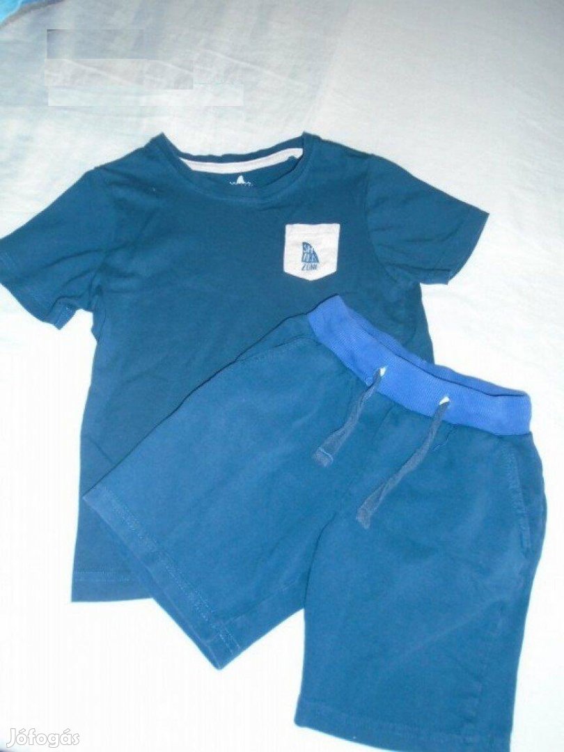 Lupilu póló + rövidnadrág szett 5-6 évesre (méret 110 / 116) kék