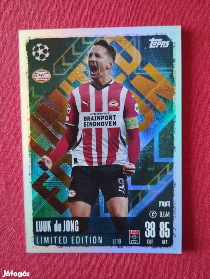 Luuk de Jong (Eindhoven) Bajnokok Ligája 2024 Limited focis kártya