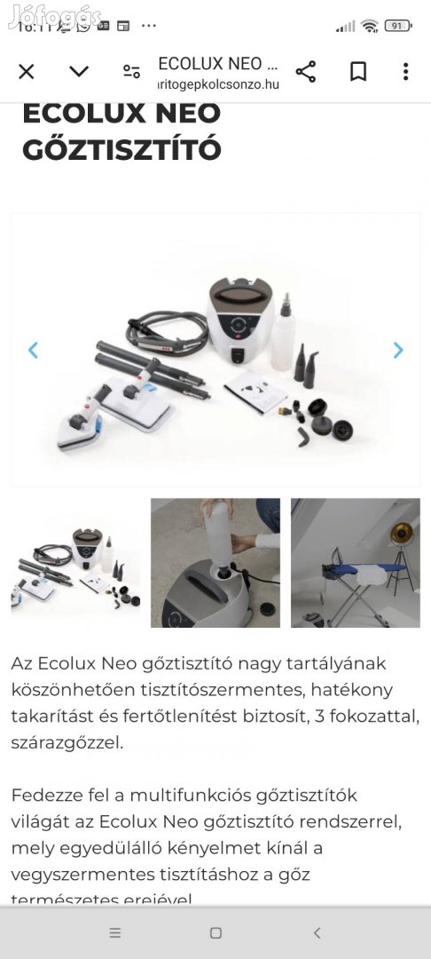 Lux Ecolux Neo Gőztisztító Eladó 