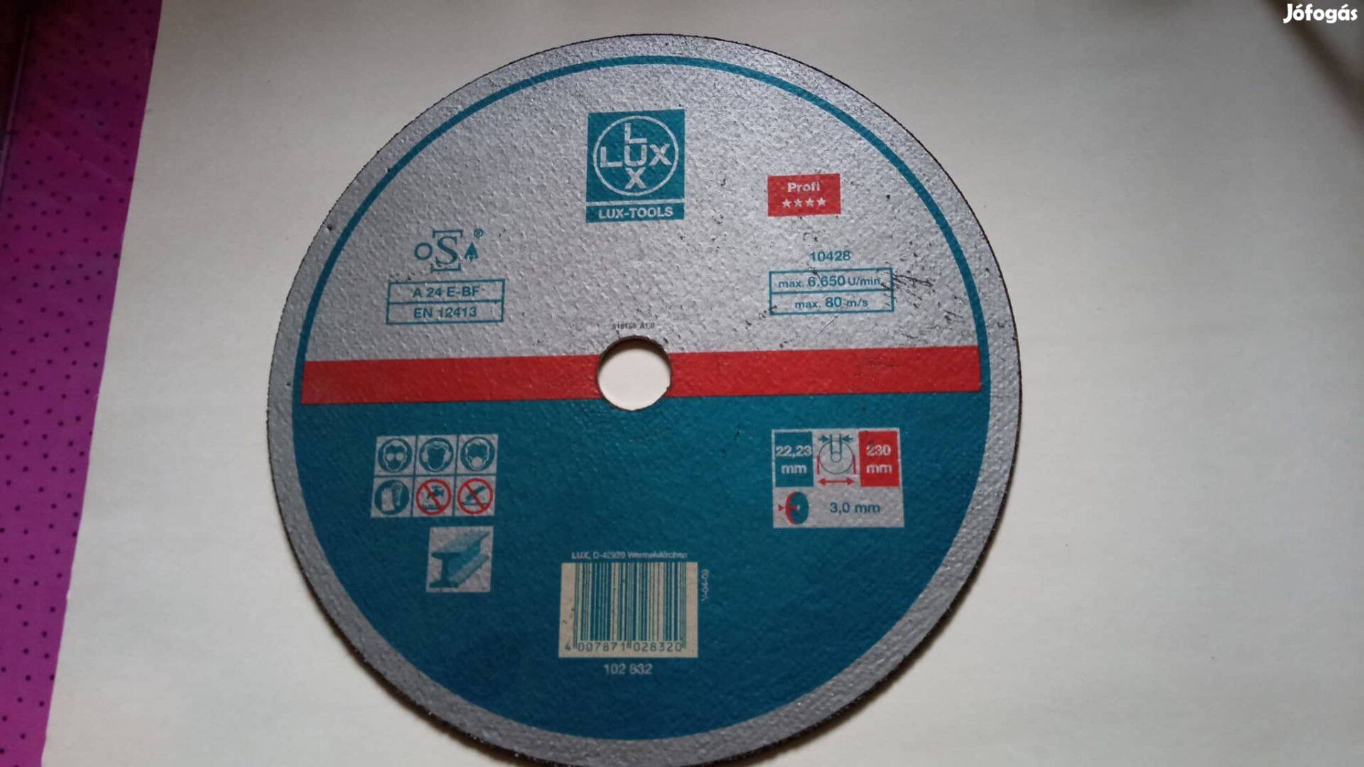 Lux profi 230 mm vágókorong fémhez 500 Ft