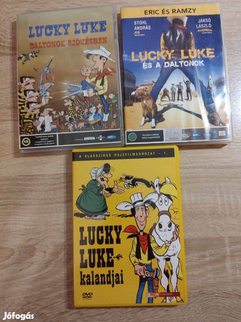 Luxky Luke dvd filmek 1600Ft/db
