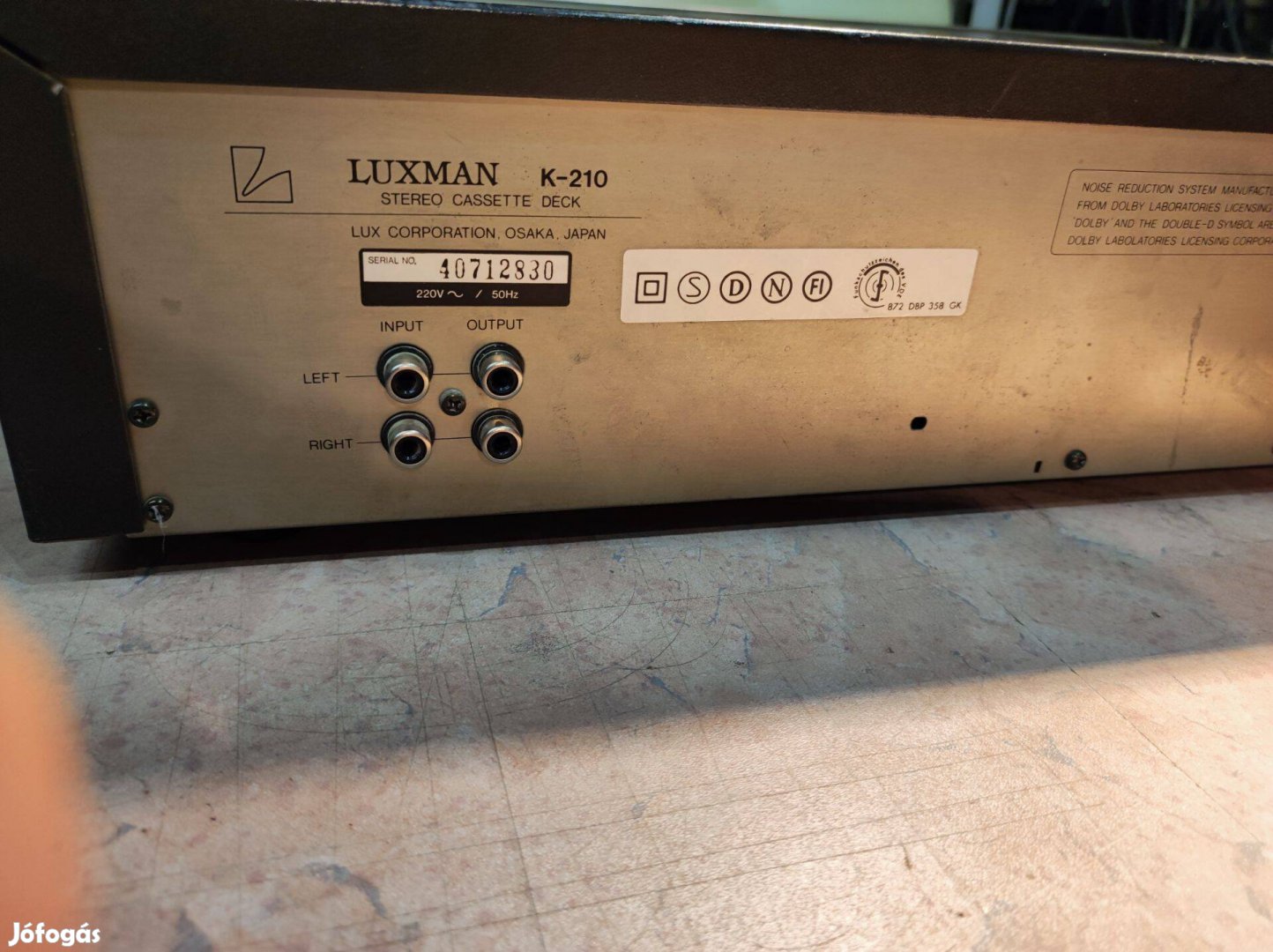 Luxman 210-es magnódeck jó állapotban eladó!