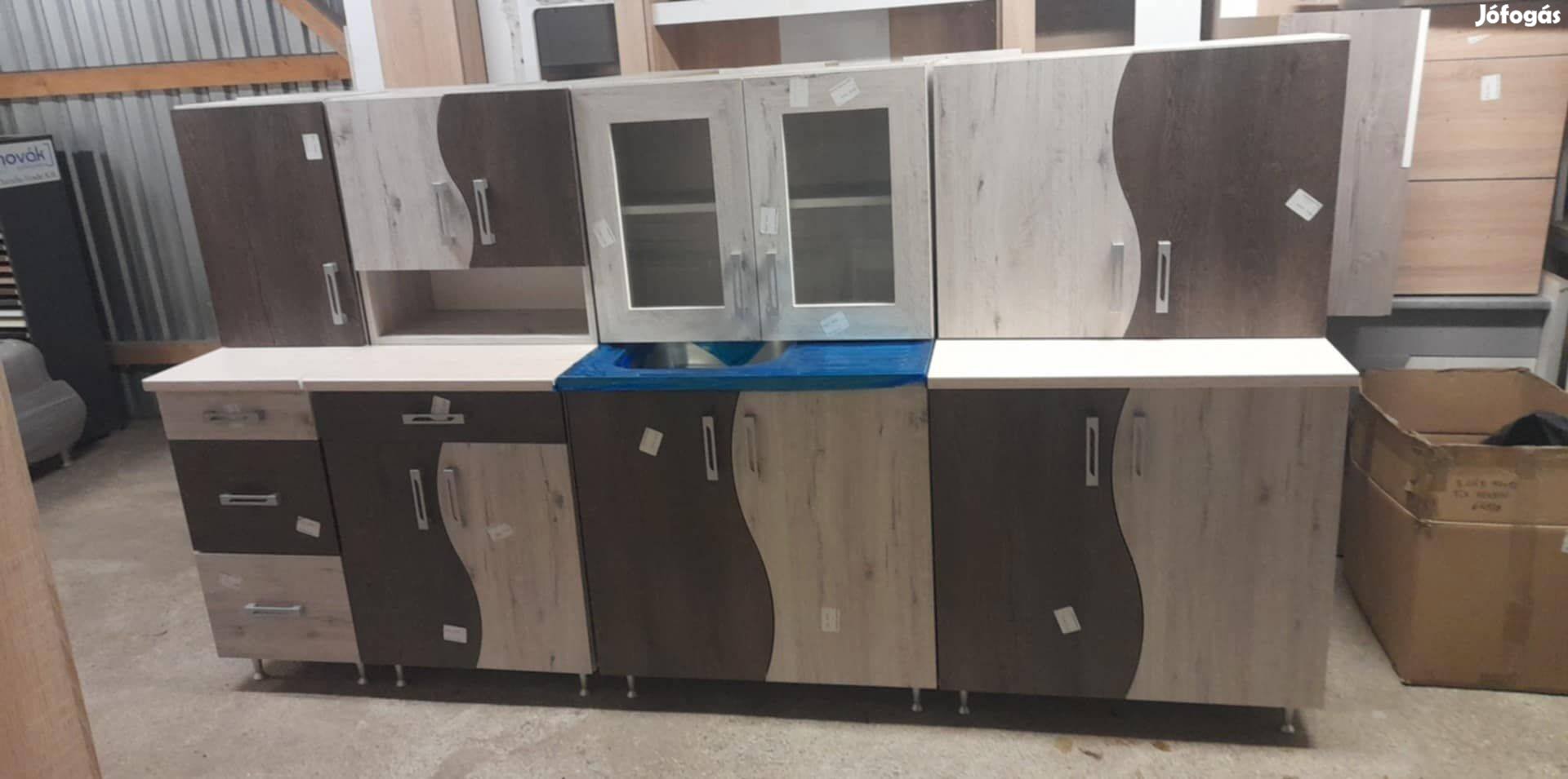 Luxor sonoma tölgy 265 cm hosszú konyhabútor Áruhitelre is