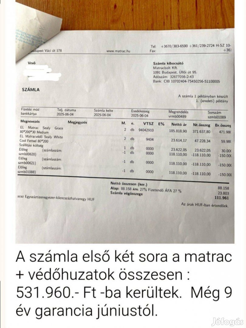 Luxus Matrac kevesebb mint fél áron , Húsvéti árengedmény -