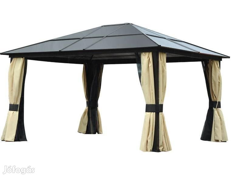 Luxus alumínium pavilon kerti sátor 3,6x4,2m polikarbonát