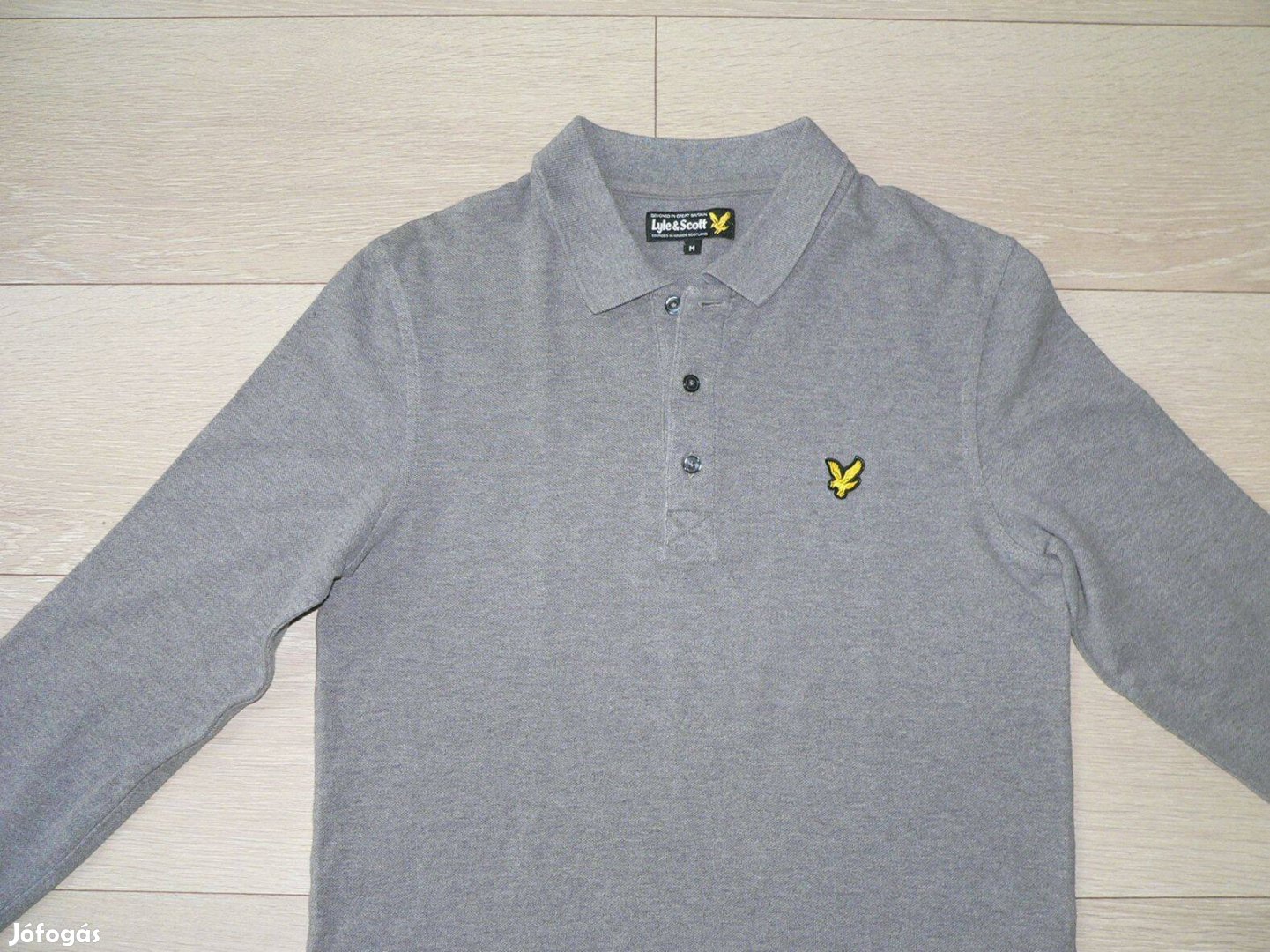 Lyle & Scott hosszú ujjú galléros póló (M)