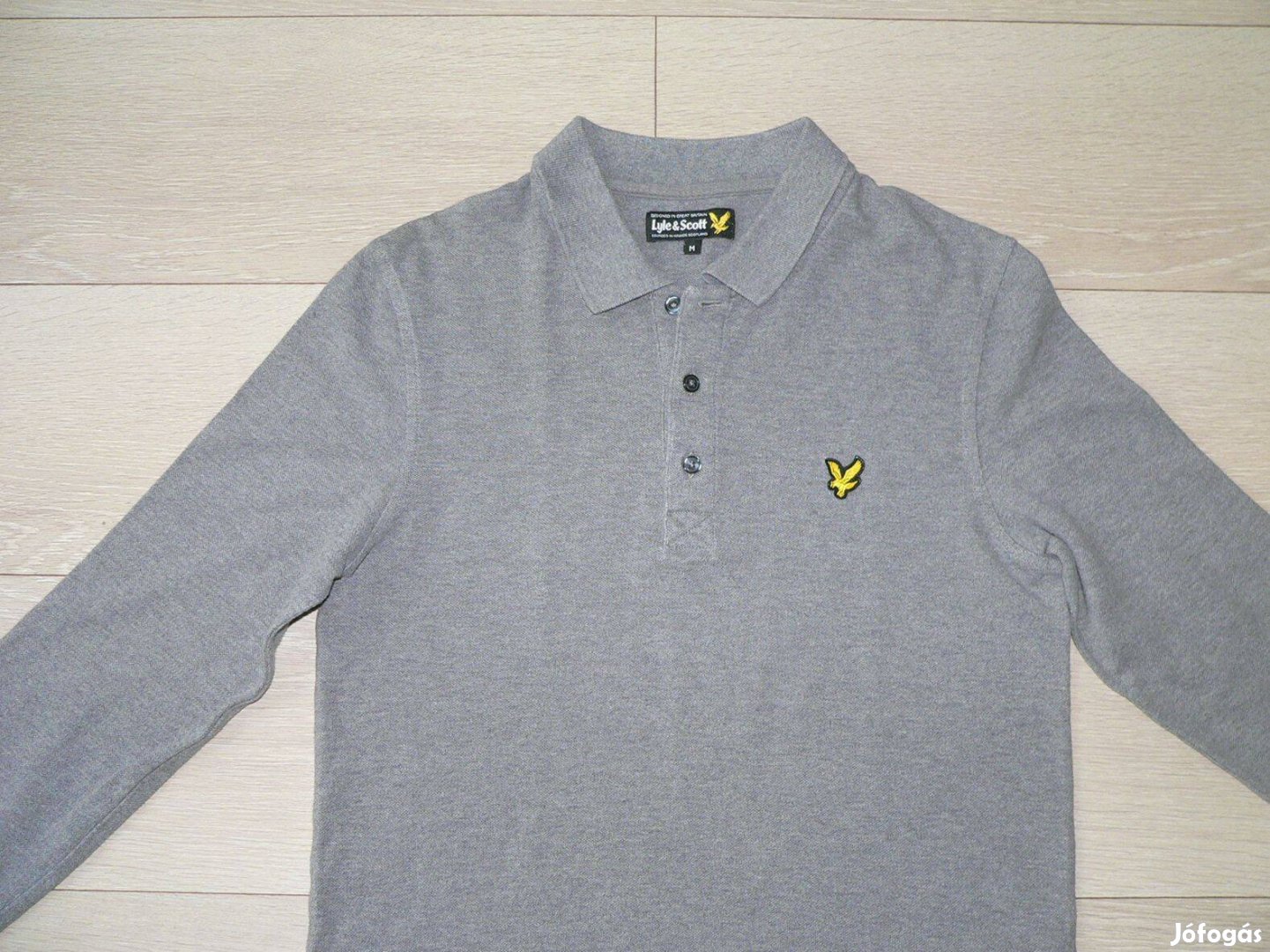 Lyle & Scott hosszú ujjú galléros póló (M)