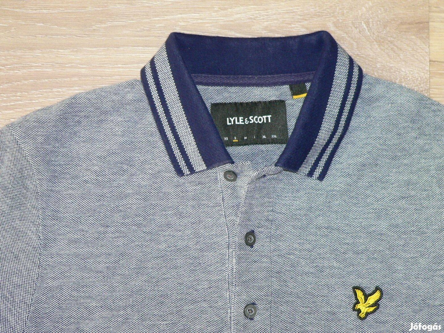 Lyle & Scott rövid ujjú galléros póló (S)