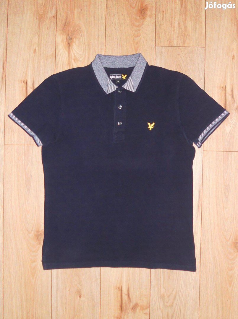 Lyle & Scott sötétkék galléros póló (M-es)