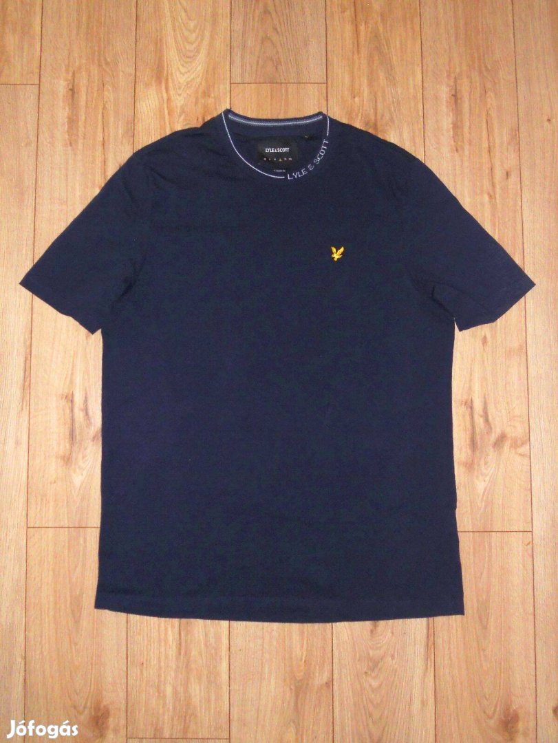 Lyle & Scott sötétkék rövid ujjú póló (XL-es)