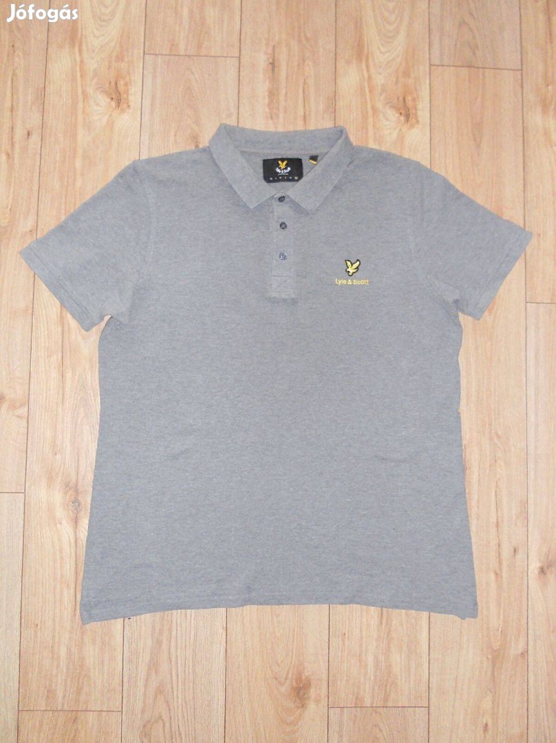 Lyle & Scott szürke galléros póló (XXL-es)