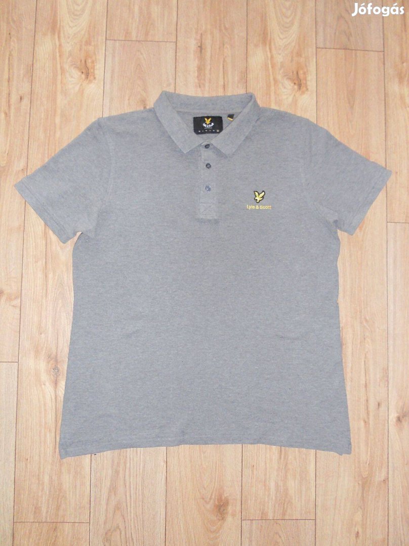 Lyle & Scott szürke galléros póló (XXL-es)