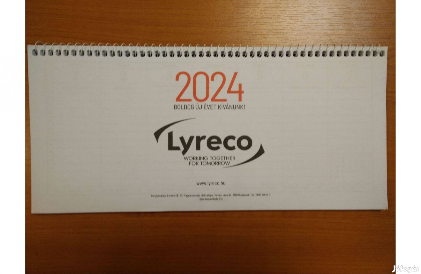 Lyreco 2024-es asztali naptártömb, nem használt