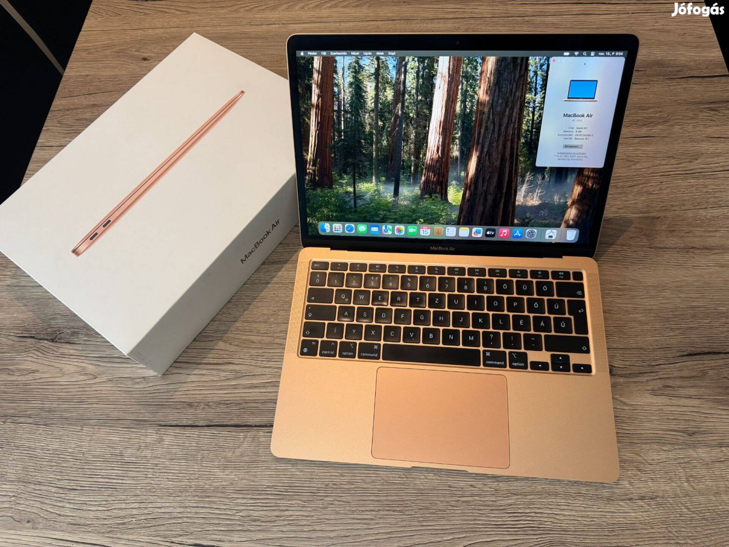 M1 Macbook Air 13" Gold , Magyar billentyűzet