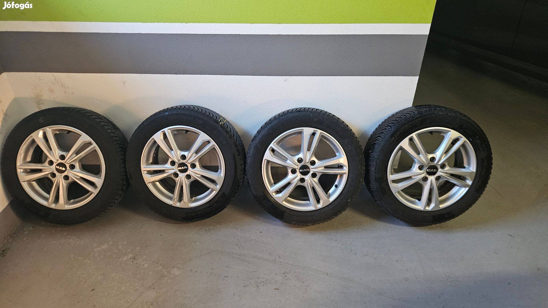 MAK 16" könnyűfém felni téli gumival, VW,Skoda, SEAT, AUDI