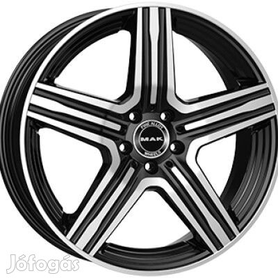 MAK LEWIS Fényes fekete Polírozott 8X19 5X112 ET53 CB66,6 | alufelni |