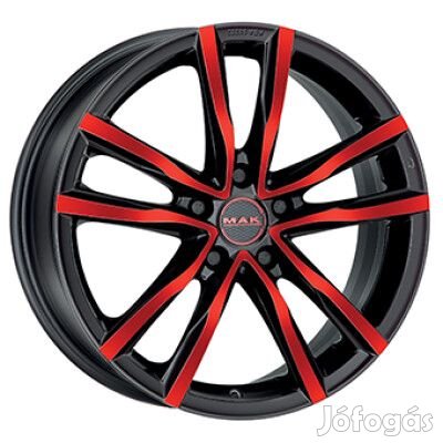 MAK MILANO BLACK AND RED 7X17 5X112 ET42 76 | alufelni |