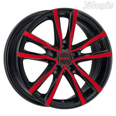 MAK MILANO Fényes fekete Piros 6,5X16 5X110 ET35 CB65,1 | alufelni |