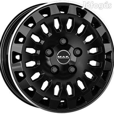MAK OVERLAND Fényes fekete Polírozott LIP 6,5X16 5X112 ET50 CB76 |