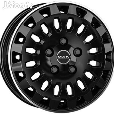 MAK OVERLAND Fényes fekete Polírozott LIP 6,5X16 5X120 ET57 CB64,1 |