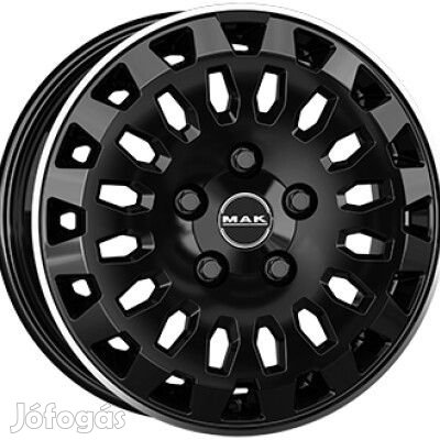 MAK OVERLAND Fényes fekete Polírozott LIP 6,5X16 5X130 ET65 CB78,1 |