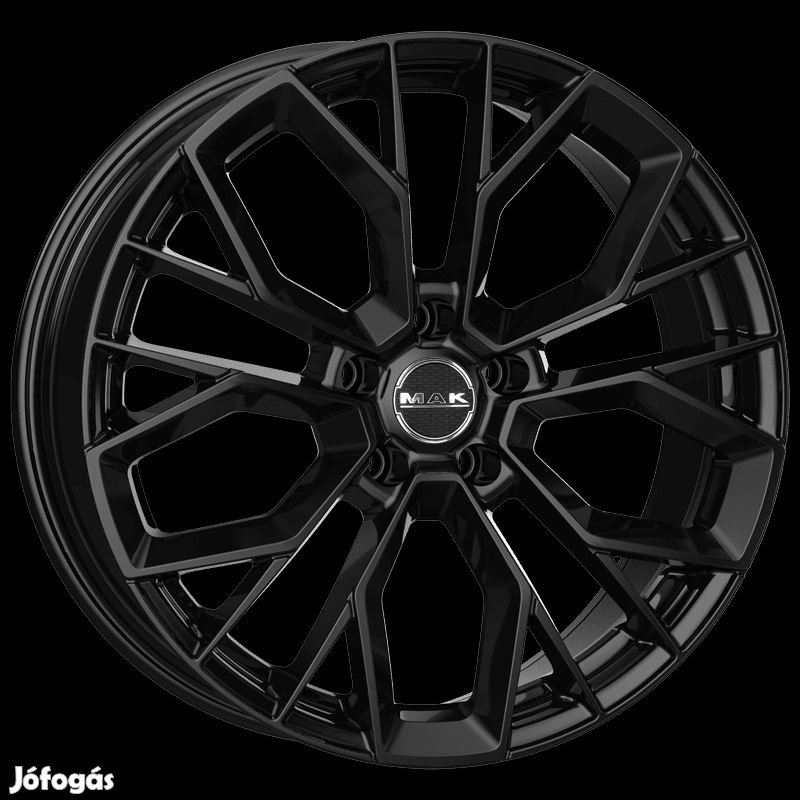 MAK STILO Fényes fekete 8,5X19 5X114,3 ET40 CB76 | alufelni |