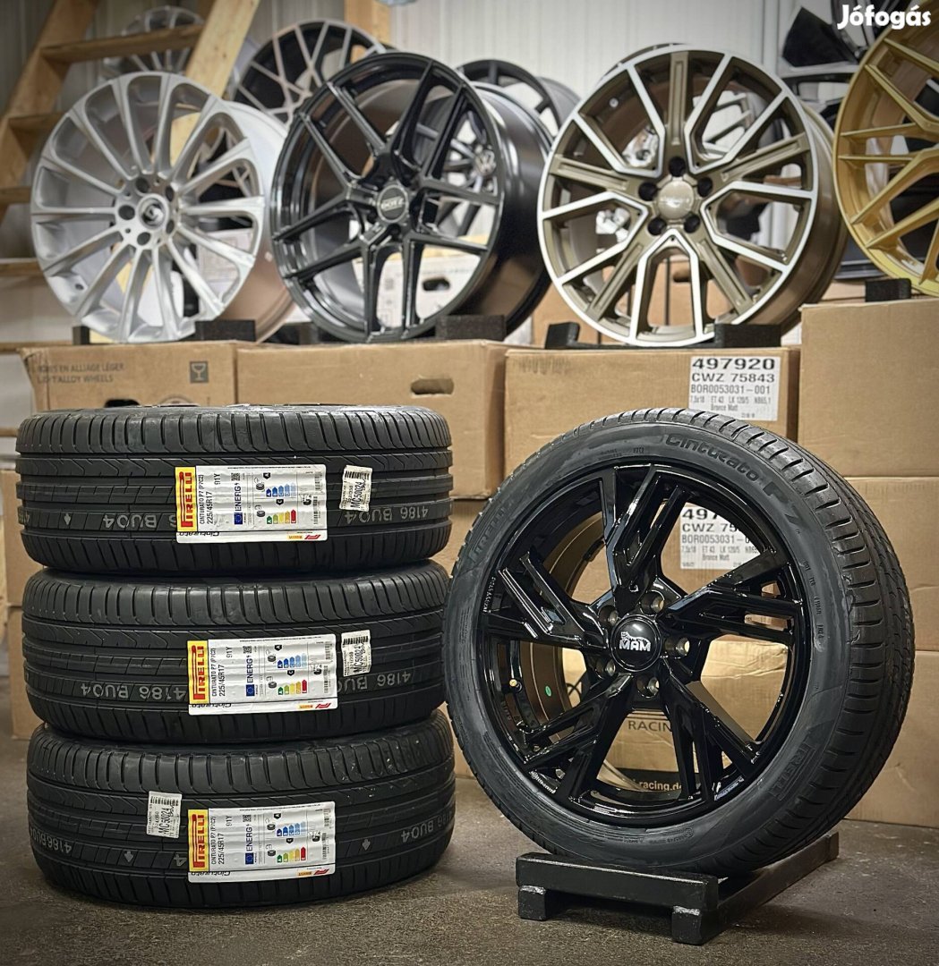 MAM 5x112 17 zoll Új alufelnik 225/45 R17 Új nyári gumikkal