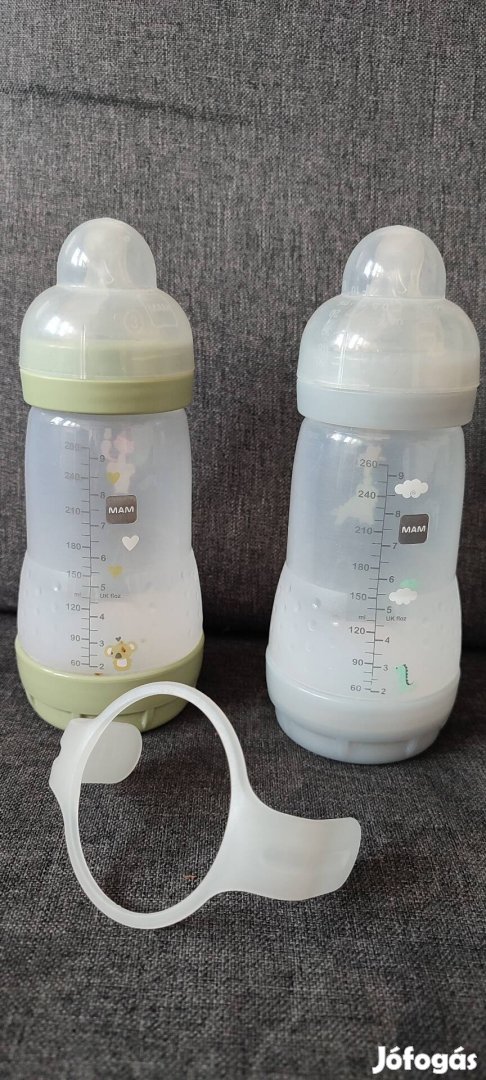MAM anticolic cumisüveg 260 ml + ajándék fluoreszkáló fogantyú 