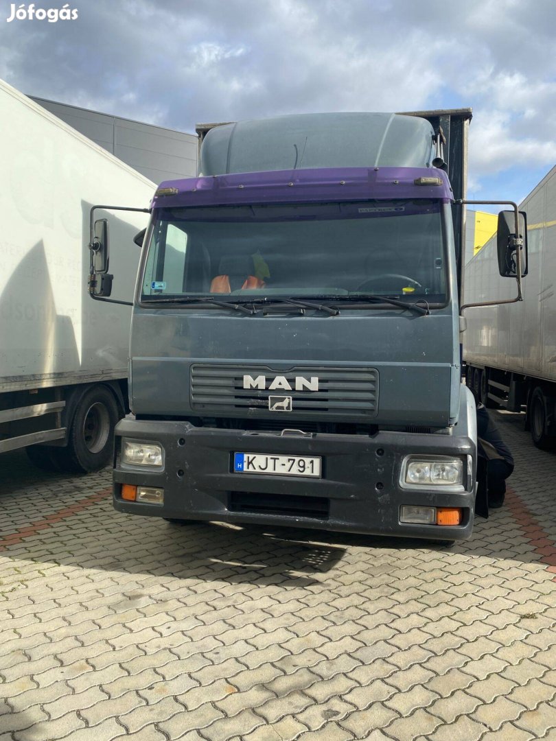 MAN 14224 Platós hátfalas teherautó