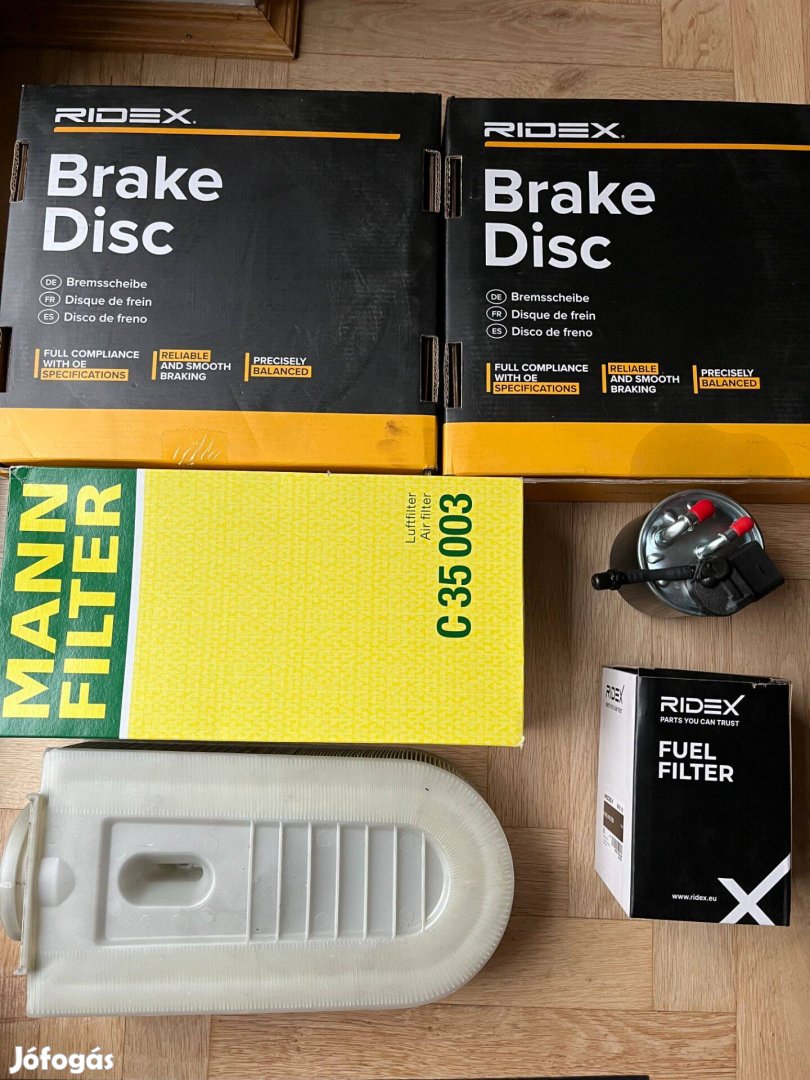 MAN C35 003, Ridex 9FO140, 82B0331 légszűrő, üzemanyagszűrő, tárcsafék