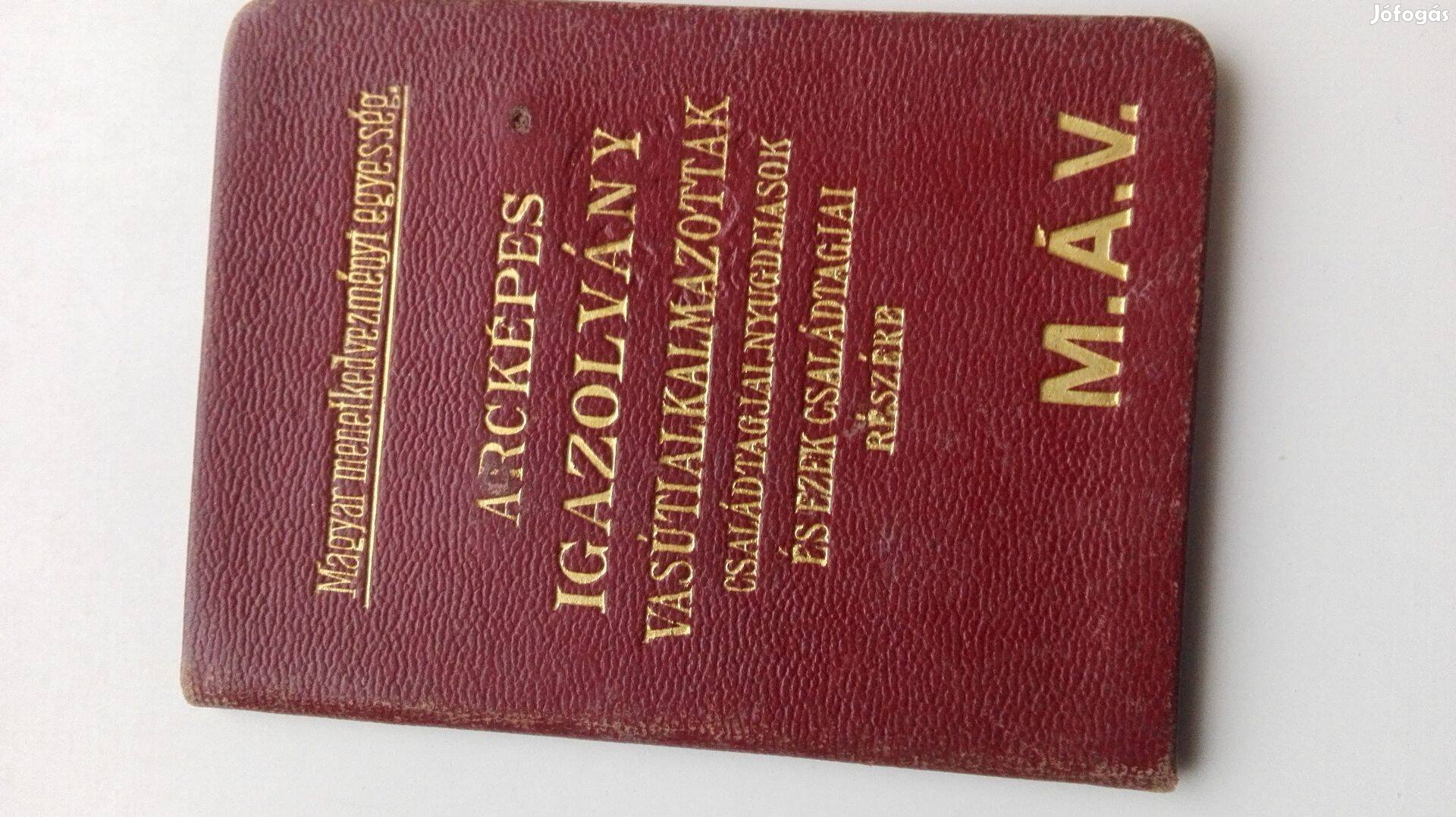 MÁV Igazolvány A Horthy korból ritka db