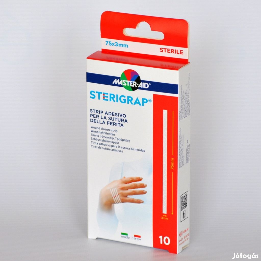 MA STERIGRAP SEBÖSSZEHÚZÓ STERIL RAGTAPASZ SEBTAPASZ 75X3MM  10X