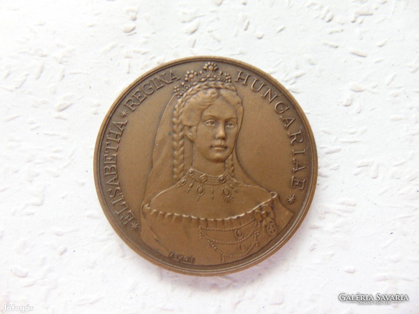 MÉE Erzsébet királyné 1987 bronz emlékérem Kép szerint