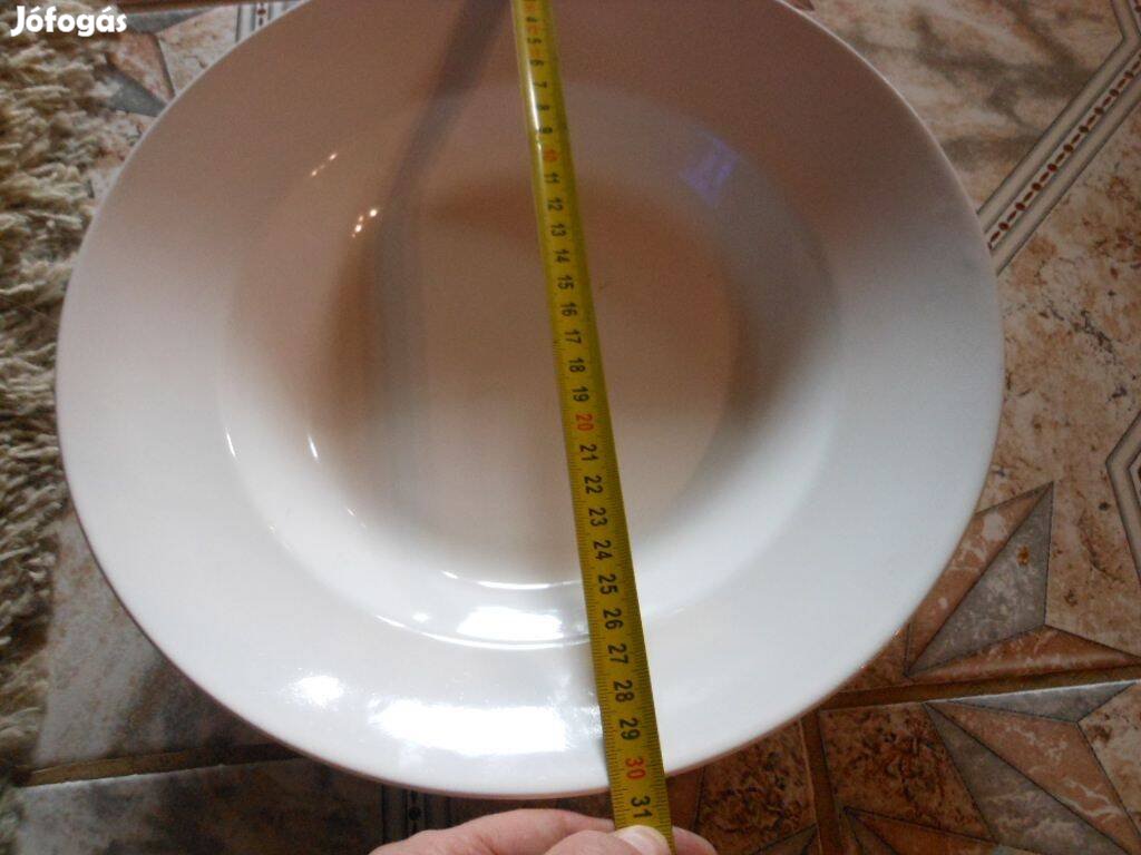 MF 30cm es nagy fehér porcelán tálaló 1db mélytányér