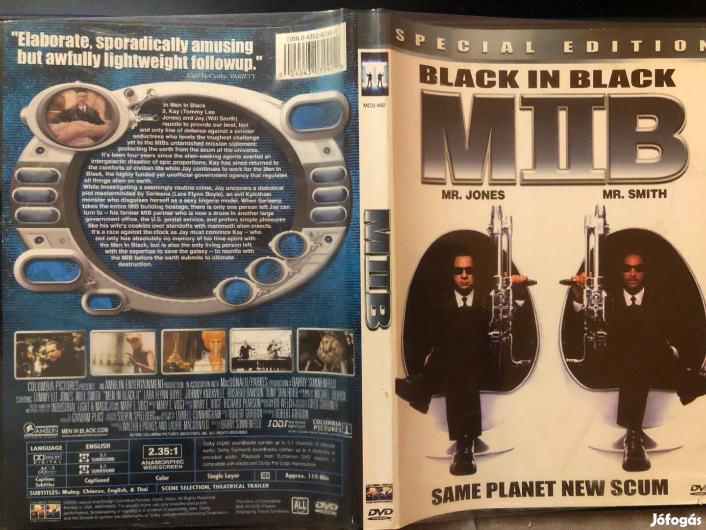 MIB Men In Black (angol nyelvű, Will Smith) DVD
