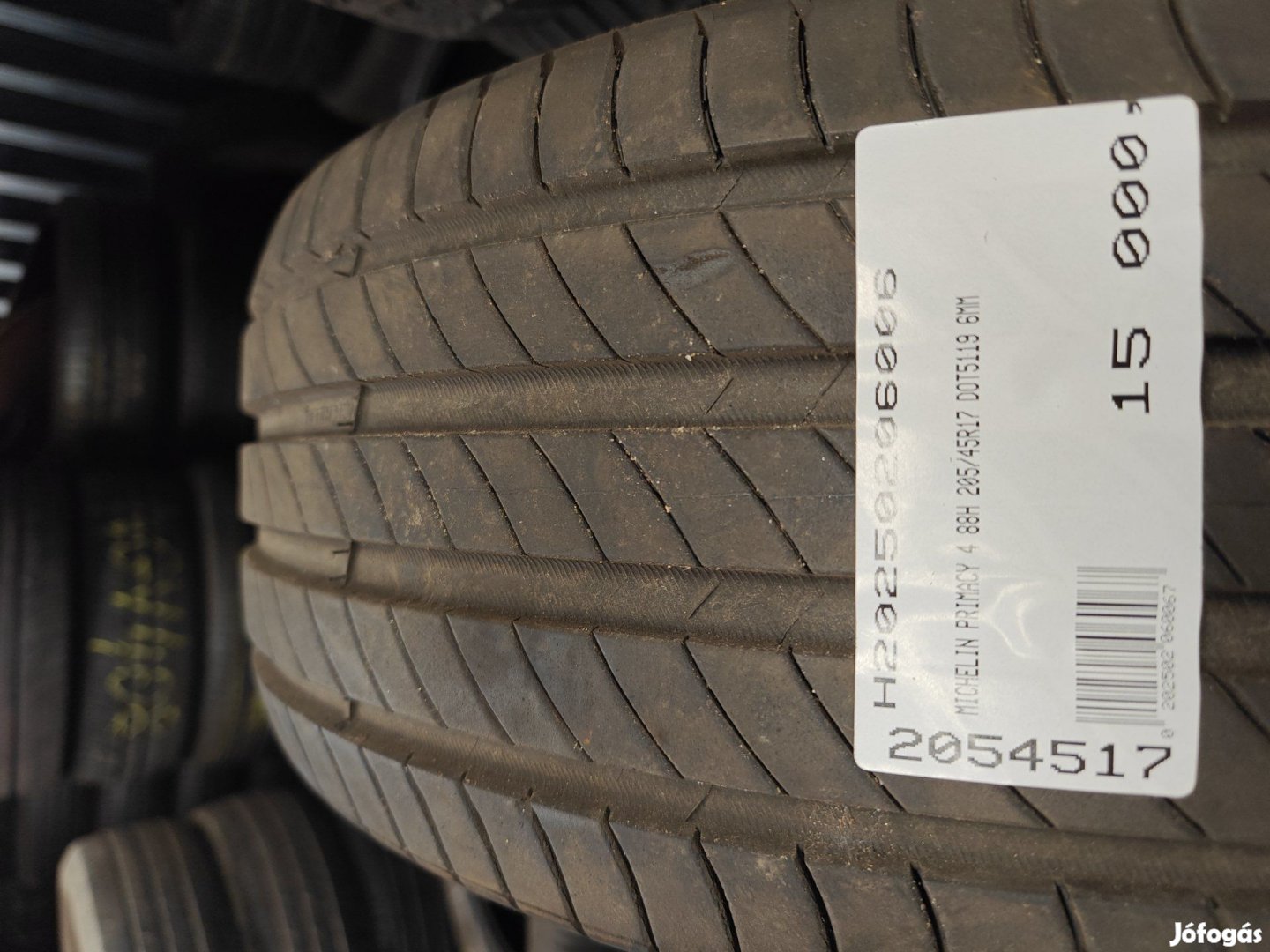 MICHELIN PRIMACY 4 88H 205/45R17 DOT5119 6MM HASZNÁLT NYÁRIGUMI H  88