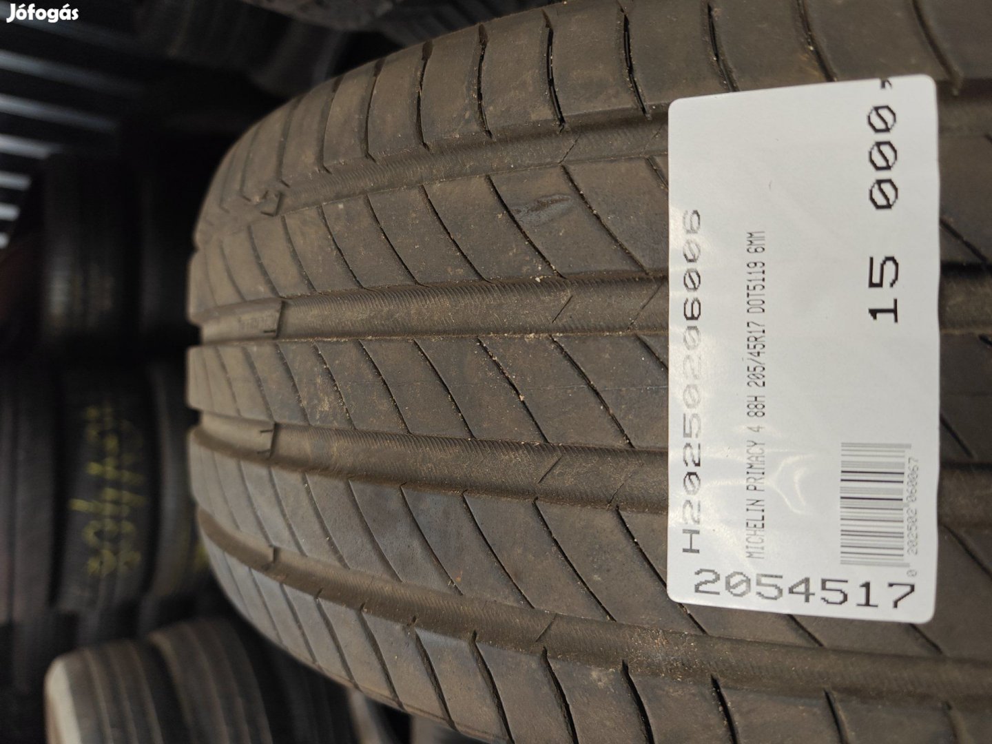 MICHELIN PRIMACY 4 88H 205/45R17 DOT5119 6MM HASZNÁLT NYÁRIGUMI H  88